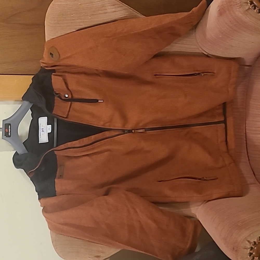 Obermeyer Wyatt Wooly Jacket - Size Medium - Black/Burnt Orange